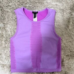Forever 21 Purple Textured Crop Top